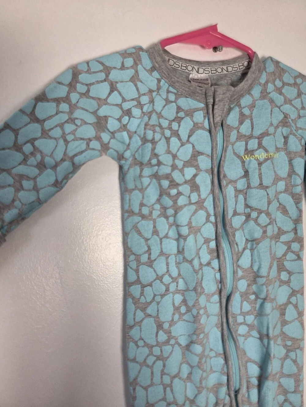 Bonds Wondersuit Blue Giraffe Magic Original One Piece Baby Sleeper Size 0 6-9 M
